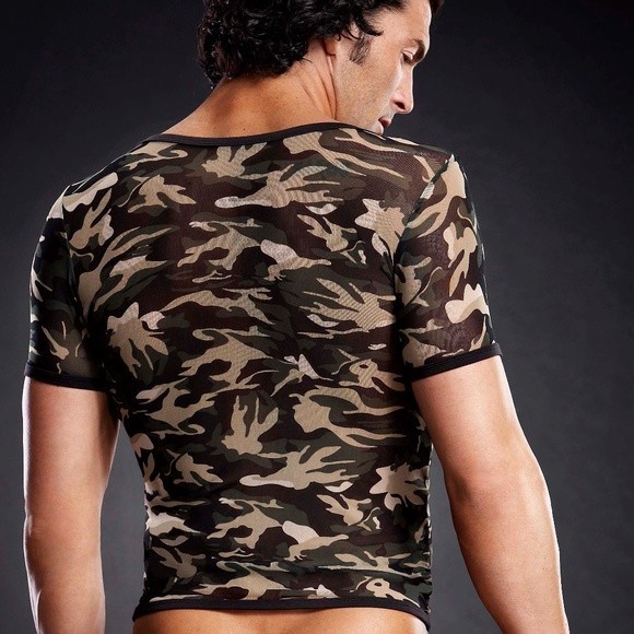 Blueline Pro-Mesh Camo V-Neck Tee L/XL - Picture 2 of 3